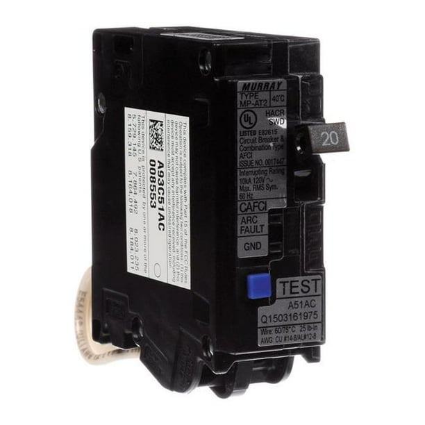 SIEMENS 20 amps Combination Single Arc Fault Breaker