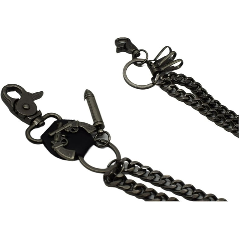 Wallet Chain Biker Hip Hop Punk Bullet Skull Pant Chain Heavy Waist Chain Suitable for Belt Loop Purse and Wallet Walmart