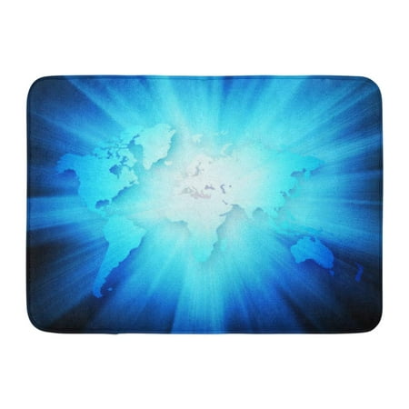 GODPOK Commerce Blue World Best Internet Concept of Global from Series Abstract Company Rug Doormat Bath Mat 23.6x15.7