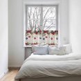 thumbnail image 4 of Blue Red Christmas Balls Tier Curtains 24 Inch Length for Small Windows, Farmhouse Curtains & Drapes, Xmas Botanical Poinsettia Rustic Rod Pocket Window Curtains, 27.5" x 24", 2 Panels, 4 of 5
