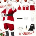 thumbnail image 2 of Mens Santa Suit Adult Santa Suit 9 Piece Xmas Outfit Set Men Christmas Outfit Christmas Party Suit for Men M, 2 of 9