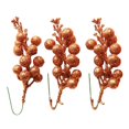 thumbnail image 1 of Tallos de bayas artificiales con purpurina, corona de árbol de Navidad, tallos de bayas artificiales, decoración del hogar para Festival de Navidad, 3 piezas, 1 of 4