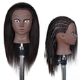 thumbnail image 1 of Cabeza de maniquí profesional para el cabello, cabeza de práctica de maniquí de cosmetología para teñir, cortar, trenzar, rizar, práctica de bobinado 16in Baoblaze cabeza de maniquí, 1 of 8