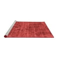 thumbnail image 2 of Ahgly Company Machine Washable Indoor Square Abstract Red Modern Area Rugs, 5' Square, 2 of 4