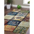 thumbnail image 1 of Tapis Rectangulaire Contemporain en Polypropylène Tissé à la Machine 4 x 6 Pieds, Multicolore, 1 of 1