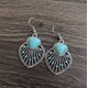 thumbnail image 2 of Nvzi Pendientes colgantes de estilo retro, nuevos y únicos, joyería étnica bohemia vintage (azul), 2 of 5