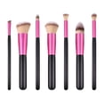 thumbnail image 1 of PENIKOKO 7Pcs Assorted Color Wood Nylon Makeup Brush for Cosmetics Application Round Handle Premium Design, 1 of 7