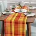 thumbnail image 4 of Fennco Styles Harvest Plaid Design Cotton Terracotta Table Runner 16" W x 90" L for Home, Dining Table Décor, Banquets, Holiday, Thanksgiving, Christmas and Special Occasion, 4 of 4