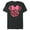 Dark Heather, variant on Disney Minnie Mouse Icon Pink Hearts Valentine's Day - Short Sleeve Blended T-Shirt for Adults -Customized-Yellow