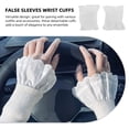 thumbnail image 4 of SHOWERORO 1 Pair Layered Cuff Warmers for Teens Cotton with Ruffle Trim Office Settings, 4 of 7