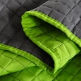 thumbnail image 5 of JML Quilt Set 3 Piece Microfiber Coverlet Shams Set, Reversible King, Grey & Green, 5 of 5