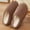 Coffee, variant on Trendy Women Plush Lined Indoor Slippers Snug Closed Toe Flat Sole Super Soft Fleece for Cotton Slippers Bedroom and Household Daily Time Use Yellow 7.5-7.5(40)