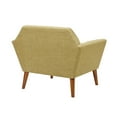 thumbnail image 6 of Mid Century Modern Accent Chair, Oversized Upholstered Arm Chair with Tufting Backrest, Comfy Reading Single Sofa Chairs with Tapered Wood Legs for Living Room, Bedroom, Pale Green, 6 of 6