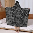 thumbnail image 5 of Spider Web Halloween Pattern Hooded Bath Towel，50"x30" for Ages 3 To 12 Kids, Quick Dry Lightweight Soft Microfiber Hood Beach Towel Cover Up for Kids, 5 of 7