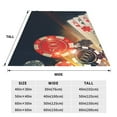 thumbnail image 3 of Bingfone Casino Poker Chips Print Flannel Fleece Blanket Throw Blanket for Bed,Sofa,Couch,Travel,Camping(60"x50" ), 3 of 8