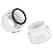 Salt Plumbing Union Connector Replacement for Pool Service Needs, PVC Fitting with Threaded Structure, Seal Gasket, Homeowners Daily