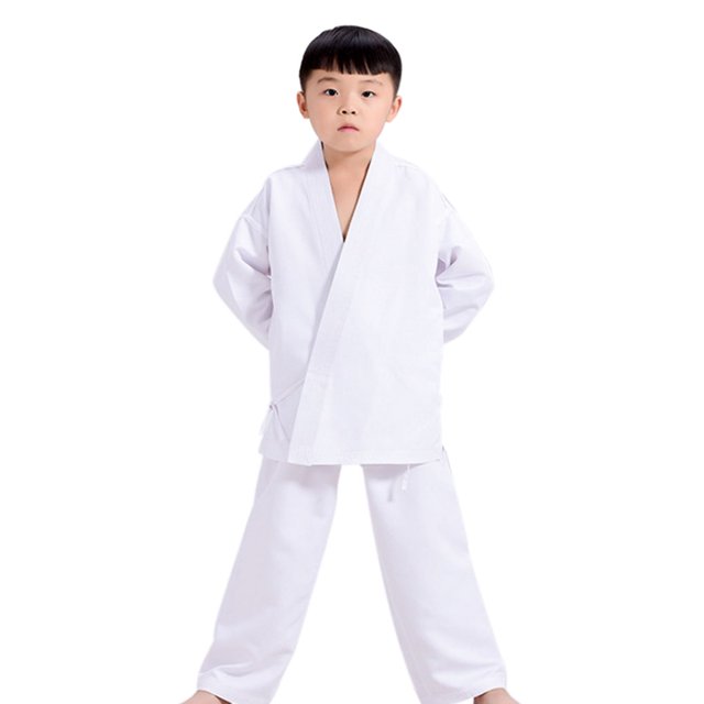 Greeniant Taekwondo Karate traje niños adultos artes marciales blusa pantalones disfraces Boxeo blanco SG Greeniant CE0699-04B