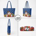 thumbnail image 4 of XYZCANDO Christmas Snowman Print Padded Handle Tote Bag Large Capacity Lightweight Quilted Shoulder Handbag for Holiday Shopping Travel Daily Use, 4 of 7