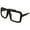 Black/Large, variant on Oversized Large Thick Retro Nerd Bold Fashion Square Frame Mens adult Clear Lens Glasses