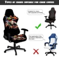 thumbnail image 6 of HUIACONG American Flag Frog Game Chair Seat Covers Washable Office Desk Chair Cover with 2 Pieces Armrest Covers Fashion Backrest and Armrest Protector Slipcovers, 6 of 8