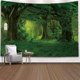 thumbnail image 3 of Tapiz de bosque virgen, árbol verde en bosque brumoso, tapiz para colgar en la pared, paisaje natural, tapiz de pared, decoración para sala de estar, dormitorio, 130*150CM, verde, 3 of 5