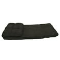 thumbnail image 6 of Loungie Floor Chairs Black Microsuede Foam Filling Steel Tube Frame, 6 of 7