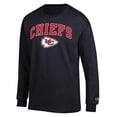 thumbnail image 2 of Men's Champion Black Kansas City Chiefs Arch Over Logo Long Sleeve T-Shirt, 2 of 3