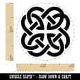 thumbnail image 2 of Clover Irish Celtic Knot Self-Inking Rubber Stamp Ink Stamper - Orange Ink - Mini 1/2 Inch, 2 of 7