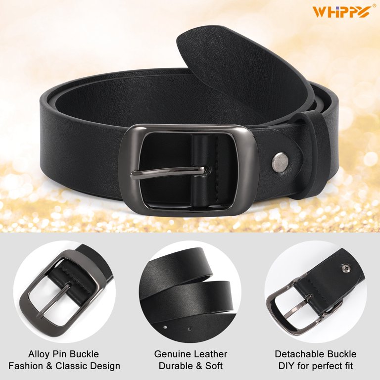 WHIPPY Women Leather Belt, Plus Size Waist Belt for Jeans 
