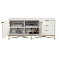 thumbnail image 4 of Pemberly Row Modern / Contemporary Wood 64" Wide TV Console in White, 4 of 7