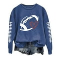 thumbnail image 1 of Chandails en Molleton à Manches Longues Col Rond Décontracté pour Femmes Chandails en Molleton Confortables à Manches Longues Imprimé Graphique Football Sans Capuche Chandails en Molleton de Noël à Capuche Pulls pour Femmes Haut Blouse, 1 of 4