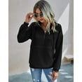 thumbnail image 2 of PRETTYGARDEN Women's Casual Long Sleeve Lapel Zipper Sweatshirt Drawstring Loose Pullover Tops, 2 of 7