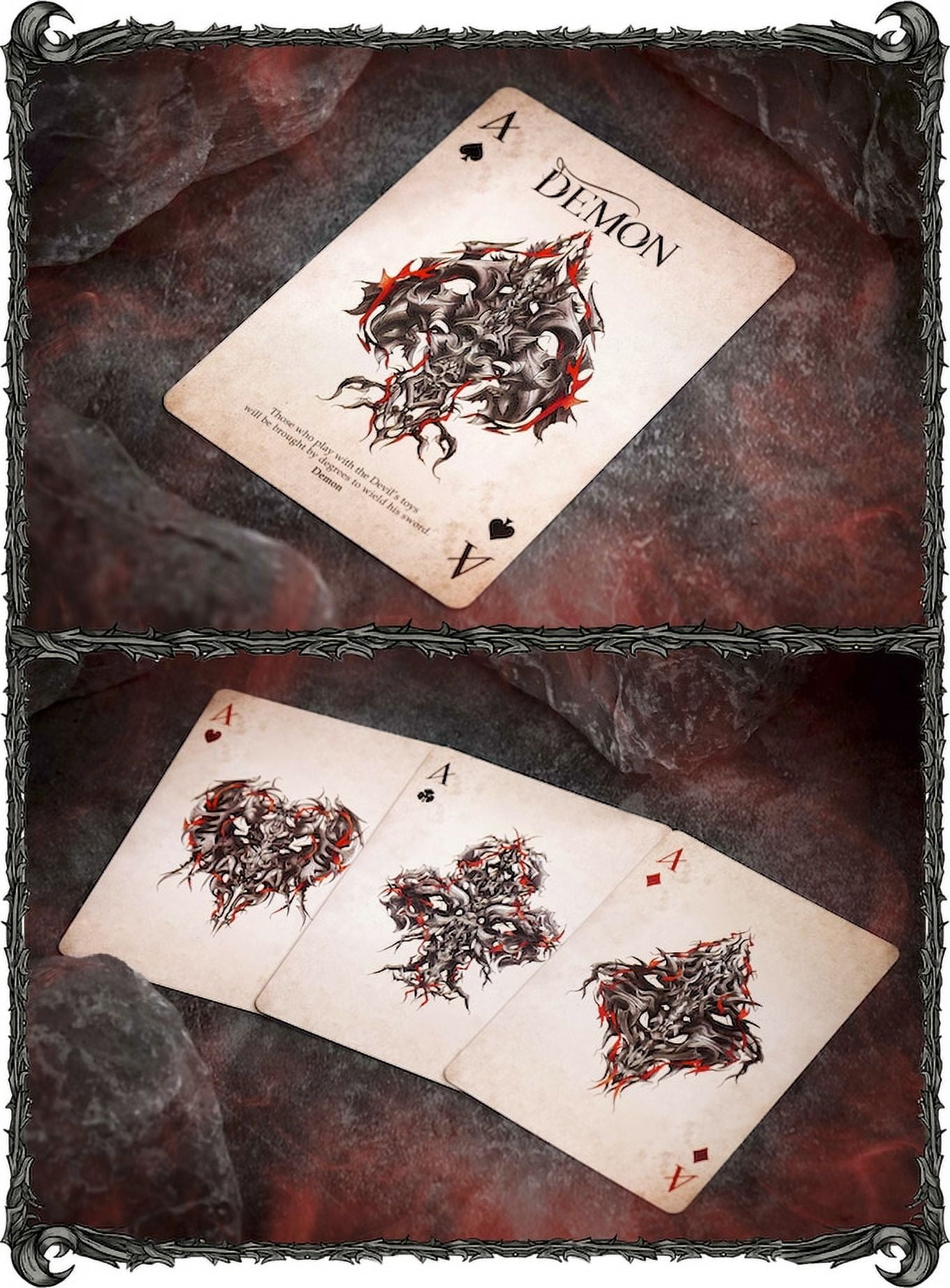 DEMON V2 Playing Cards Return of the Bloodmoon Vengence Variant by Card Mafia