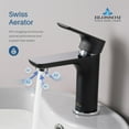 thumbnail image 4 of Blossom Single Handle Lavatory Faucet - Chrome/Matte Black F0112005, 4 of 11