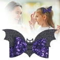 thumbnail image 3 of Bradem Glitter Bat Hair Bow Clips Halloween Goth Barrettes,For Baby Girls & Toddlers, 3 of 9