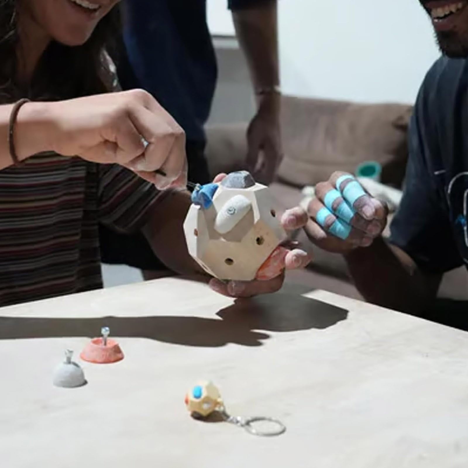 Boulder Block for Climbers, Rock Climbing Fingerboard Gifts for Rock Climbers, Finger Trainer Ball Simulated Hand-Made Boulder Blocks to Enhance Strength and Accuracy for Athletes & Beginners