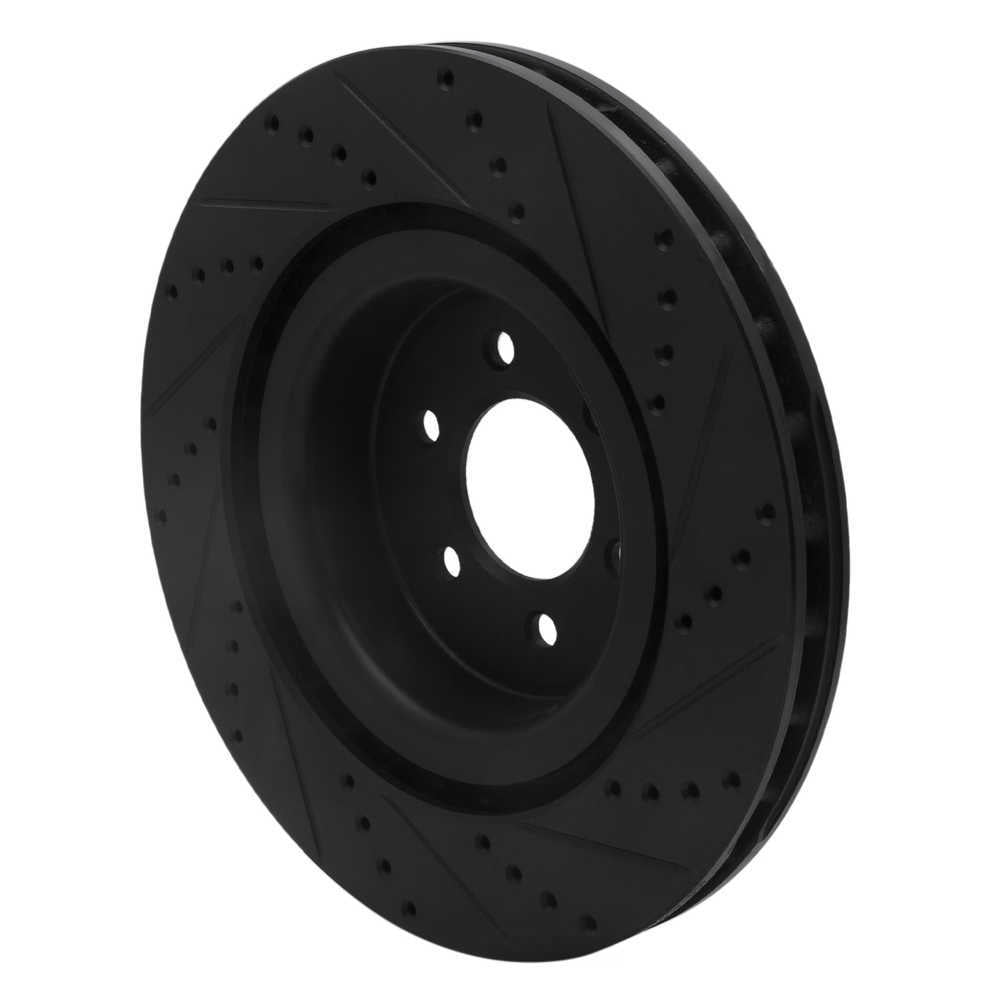 Dynamic Friction Company 633-40022L DFC Brake Rotor - Drilled And Slotted - Black