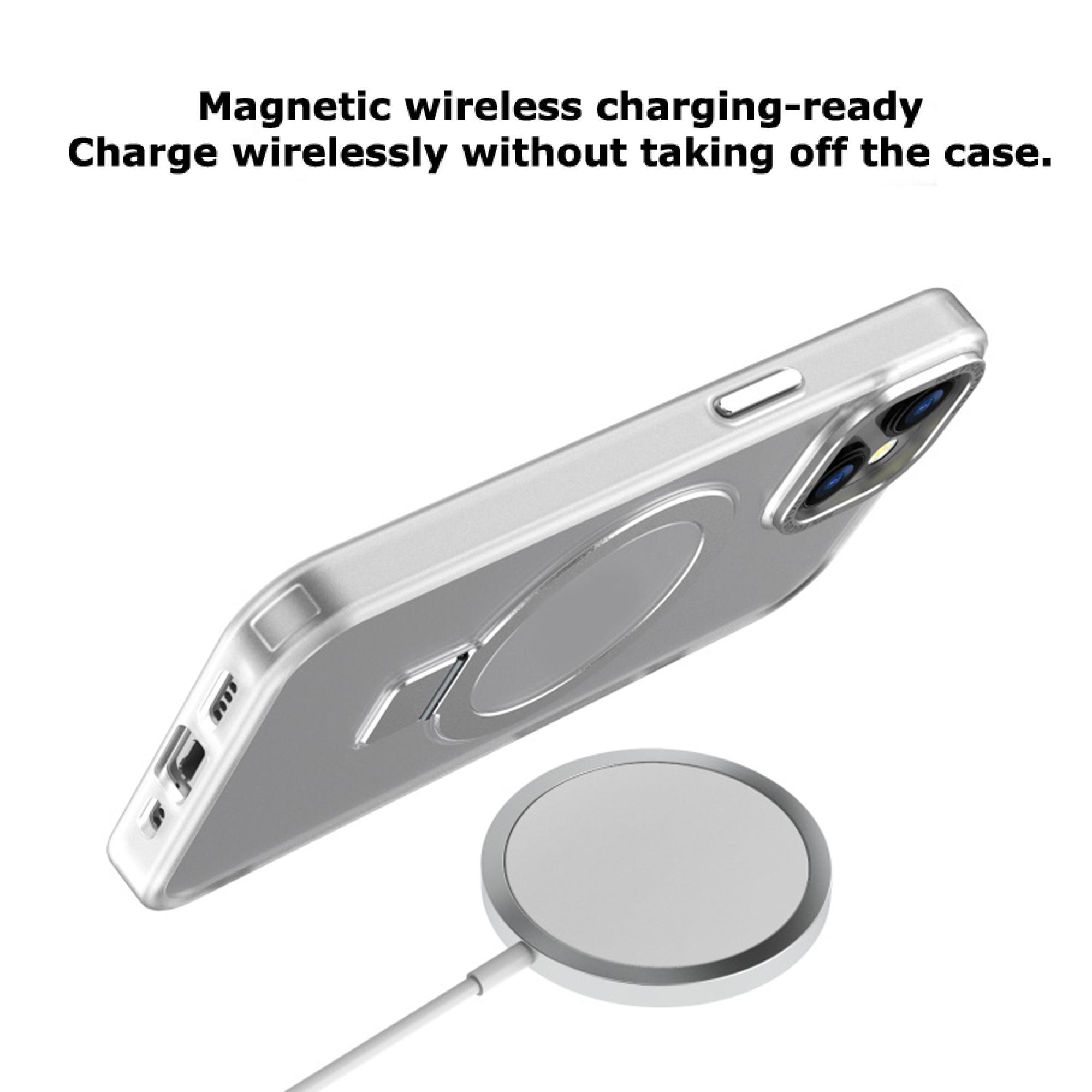Magnetic Ring Stand Case + 3-Pack Tempered Glass Screen Protector for iPhone 16e / 13 / 14 – Slim Shock-Resistant Cover & Screen Guard Bundle – Wireless Charging-Friendly