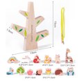 thumbnail image 2 of Juguetes Apilables De Madera 2 En 1, Cuentas De Animales, Cuerdas, Juego De Equilibrio Para Niños, Juguete Educativo, Regalo De Cumpleaños Para Niños Moyic FN006109-00, 2 of 6