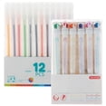 thumbnail image 2 of 6 Pcs Dual Tip Highlighter Pen Set and 12 Pcs Assorted Color Gel Pens Creative Roller Highlighter Curve Pens Smooth Writing, 2 of 9
