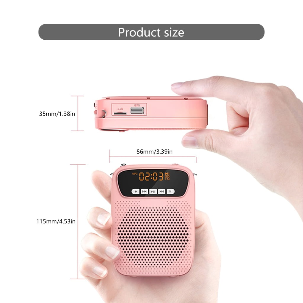 Voice Amplifier With Microphone Headset Voice Amplifier 2200mAh Rechargeable