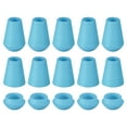 thumbnail image 1 of Unique Bargains 20Pack Plastic Cord Lock Bell End Stopper Cord End Lock Rope Fastener, Blue, 1 of 5