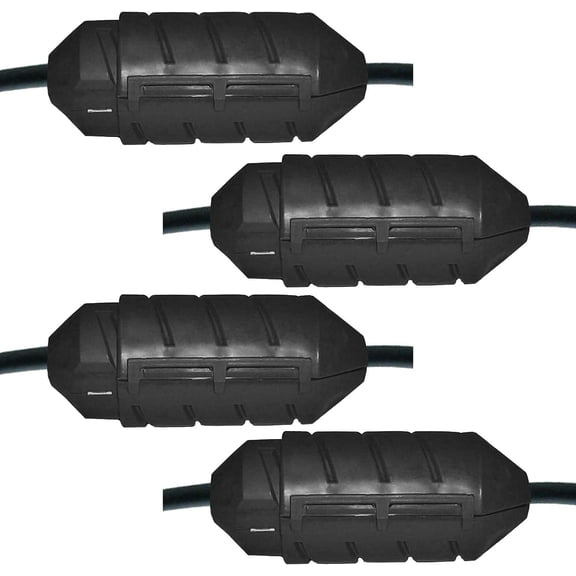 Cord Connect Water-Tight Outdoor Lawn Garden Power Extension Housing Cord Lock Protect Holiday Decoration Light Plugs - Orange (12 Pack)