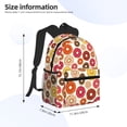 thumbnail image 2 of Wukai Donut Print Versatile Backpack,Laptop Backpack,School Backpack for Boys and Girls,Travel Backpack,Large Capacity School Bag, 2 of 6