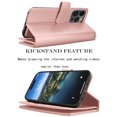 thumbnail image 6 of iPhone 15 Plus Case,for iPhone 15 Plus Wallet Phone Case,Takfox PU Leather Magnetic Detachable Card Holders Shockproof Kickstand Protective [Flip Folio Cover] for iPhone 15 Plus - Pink, 6 of 9