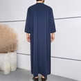 thumbnail image 3 of Men's Long Robe with Side Pockets - Stylish Embroidered Thobe for Men - Statement Shirt, 3 of 8