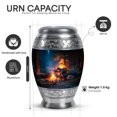 thumbnail image 2 of Yatskia Night Campfire Mini Memorial Keepsake Urns for Human Ashes Adult Mother and Father, Medium Cremation Burial Urn for Ashes Adult Male, (Monar 10 Inch and 3 Inch), 2 of 8