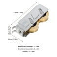 thumbnail image 4 of SOPOTUTU 2Pcs Garage Door Rollers Sliding Door Roller Copper for High Stability Homeowners, 4 of 5