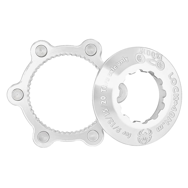 Adaptador de bloqueo central de bicicleta de aleación a cubo de bloqueo central de bicicleta de rotor de 6 pernos Plata Zulema Adaptador de candado central para bicicletas