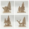 thumbnail image 3 of UYUH Wooden Village Scene Christmas Table Decor, Xmas Wooden House Tabletop Display with Reindeer for Mantle, DIY Holiday Winter Wonderland Decoration, 3 of 7